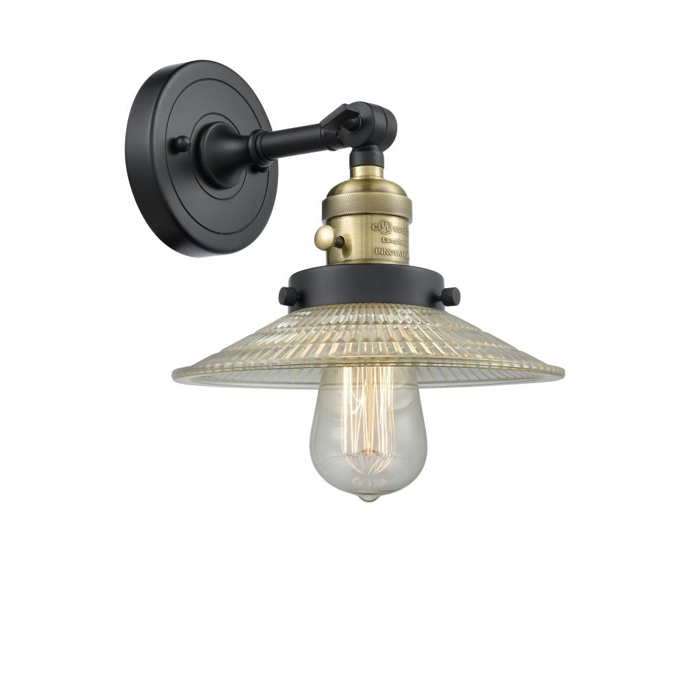 Halophane - 1 Light - 9 inch - Black Antique Brass - Adjustable Sconce