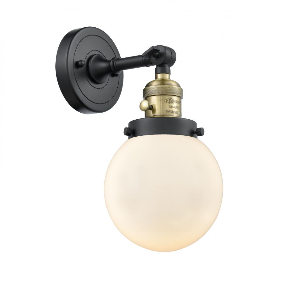 Beacon - 1 Light - 6 inch - Black Antique Brass - Adjustable Sconce