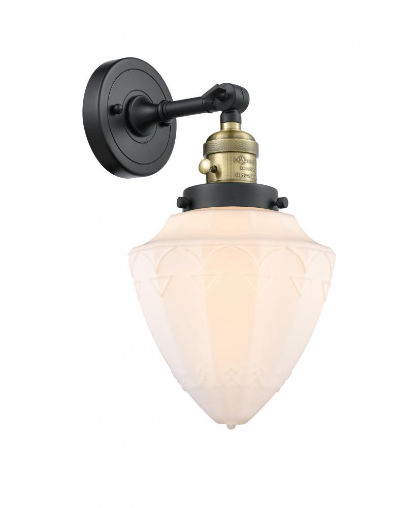 Bullet - 1 Light - 7 inch - Black Antique Brass - Adjustable Sconce