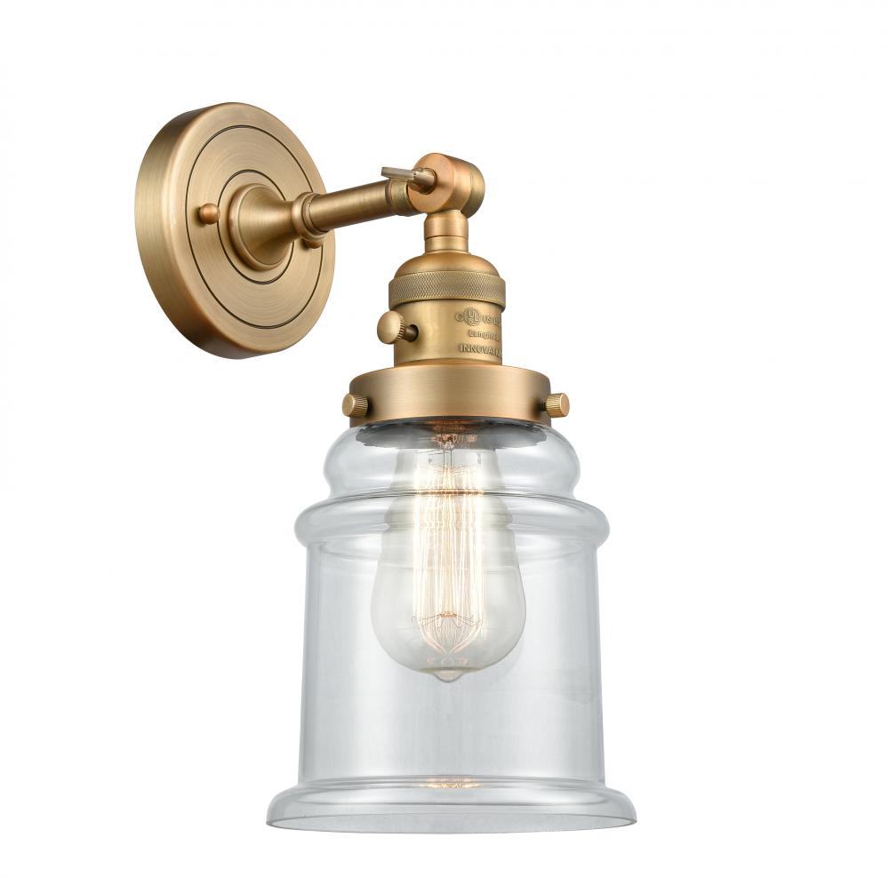 Canton - 1 Light - 7 inch - Brushed Brass - Sconce