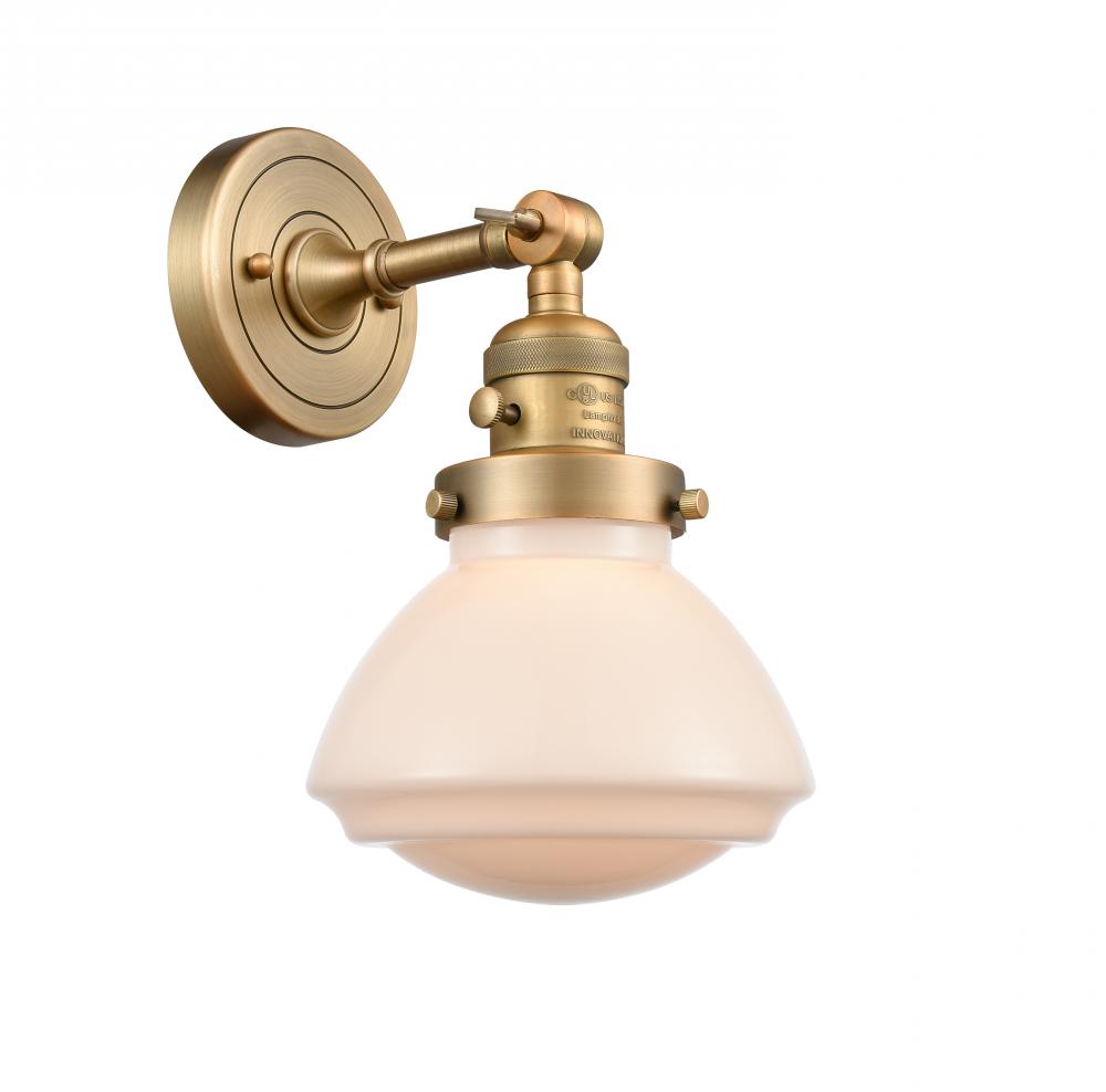 Olean - 1 Light - 7 inch - Brushed Brass - Sconce