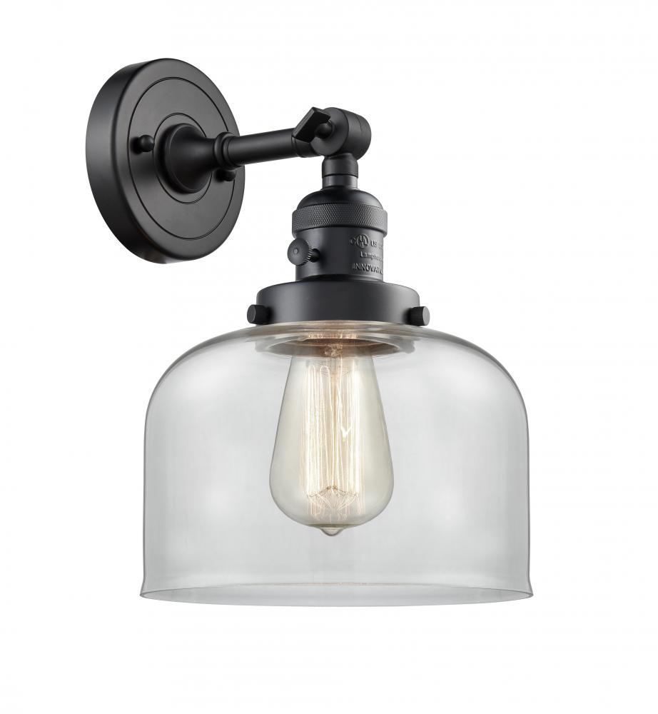 Bell - 1 Light - 8 inch - Matte Black - Adjustable Sconce