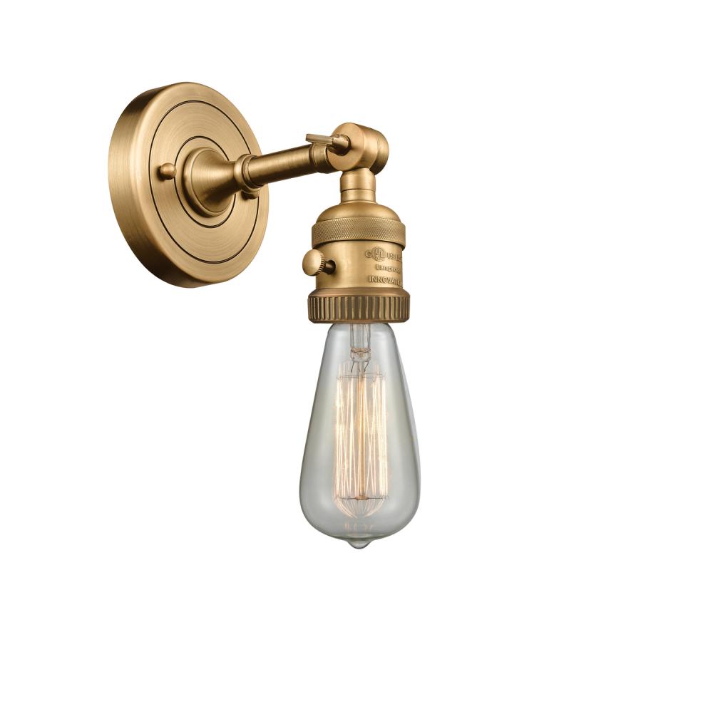 Bare Bulb - 1 Light - 5 inch - Brushed Brass - Sconce