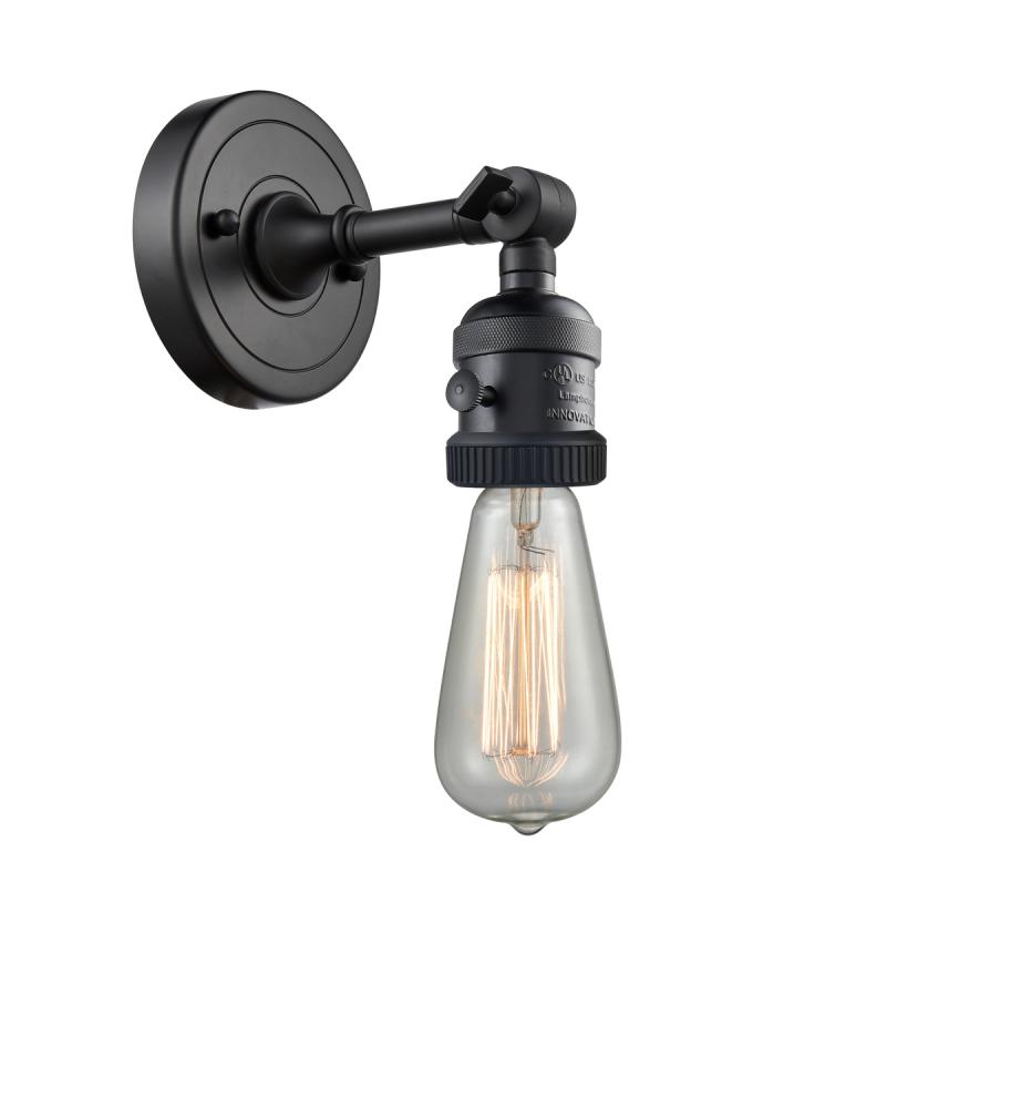 Bare Bulb - 1 Light - 5 inch - Matte Black - Adjustable Sconce