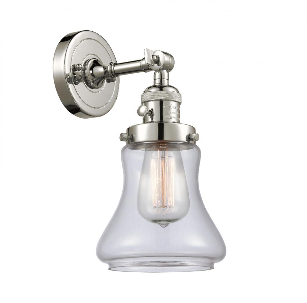 Bellmont - 1 Light - 7 inch - Polished Nickel - Sconce