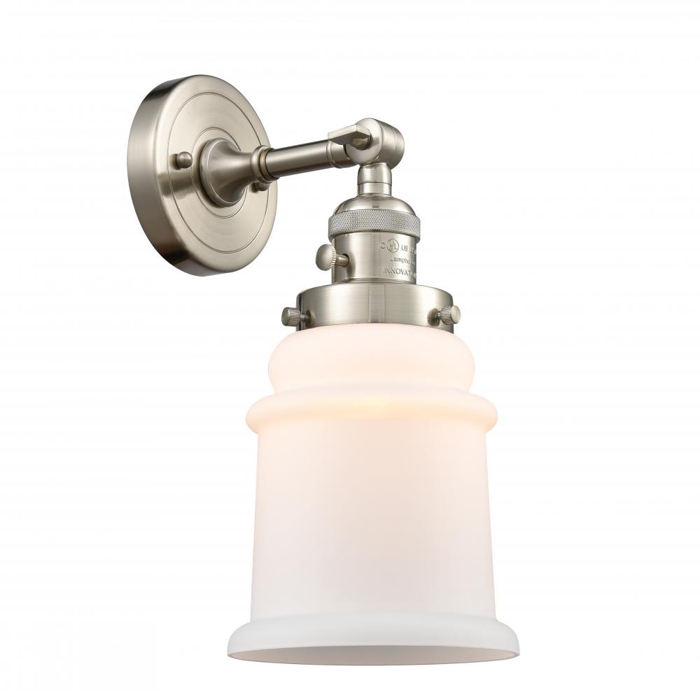 Canton - 1 Light - 7 inch - Brushed Satin Nickel - Sconce