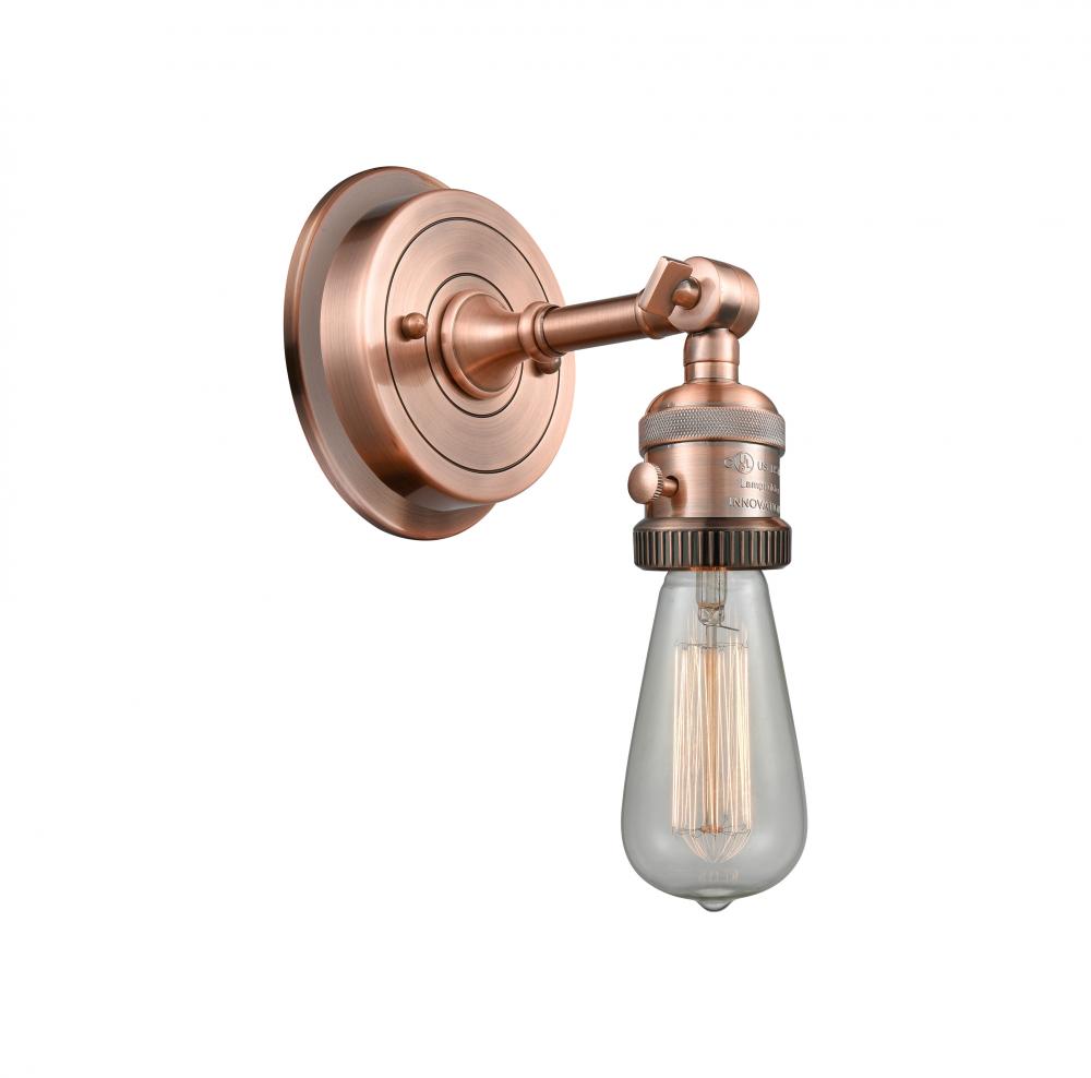 Bare Bulb - 1 Light - 5 inch - Antique Copper - Adjustable Sconce