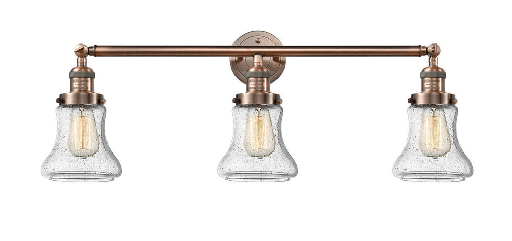 Bellmont - 3 Light - 30 inch - Antique Copper - Bath Vanity Light