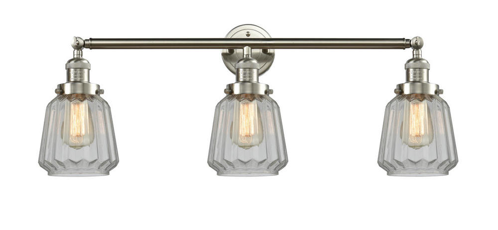 Chatham - 3 Light - 30 inch - Brushed Satin Nickel - Bath Vanity Light