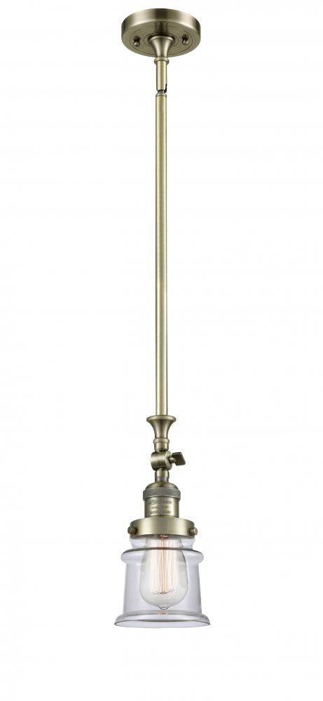 Canton - 1 Light - 5 inch - Antique Brass - Stem Hung - Mini Pendant