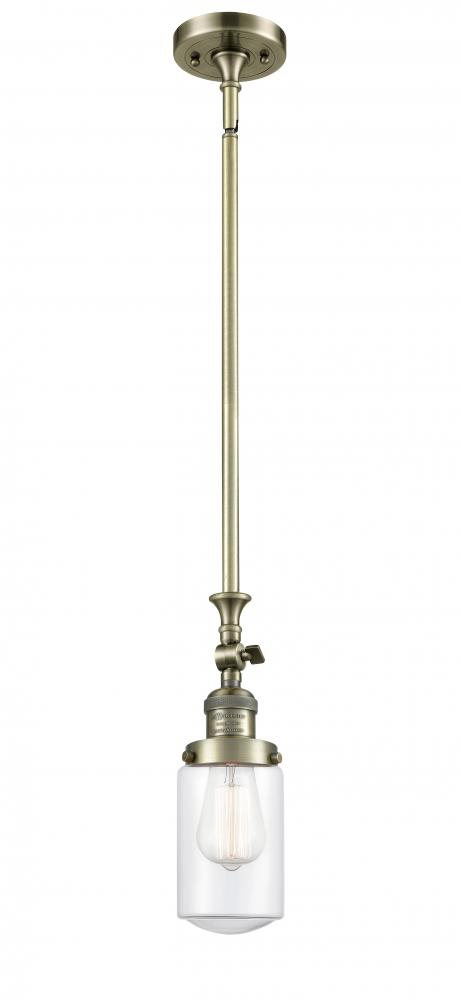 Dover - 1 Light - 5 inch - Antique Brass - Stem Hung - Adjustable Mini Pendant