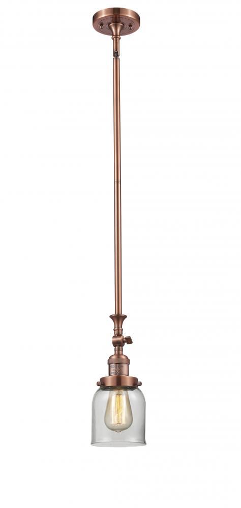 Bell - 1 Light - 5 inch - Antique Copper - Stem Hung - Mini Pendant