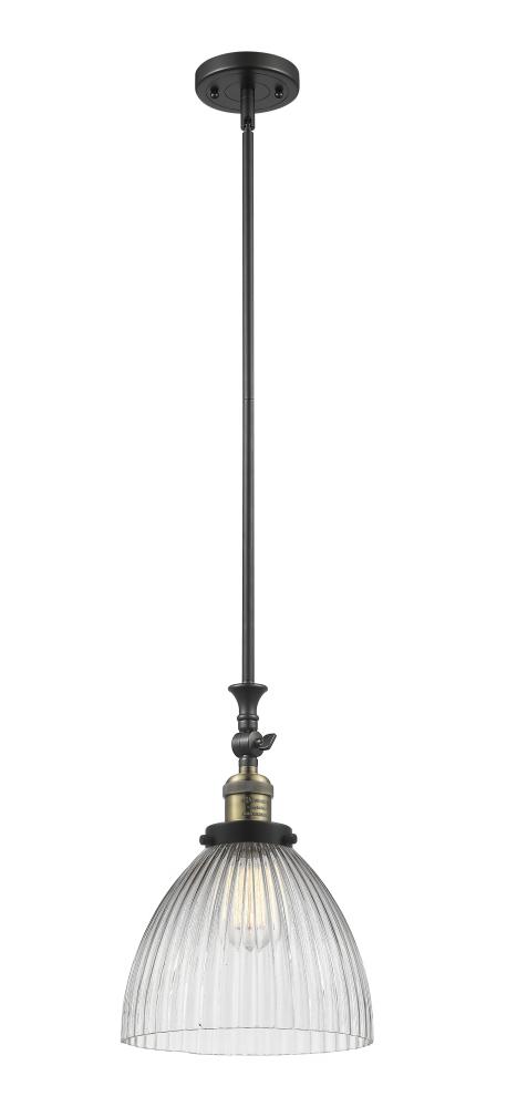 Seneca Falls - 1 Light - 10 inch - Black Antique Brass - Stem Hung - Mini Pendant