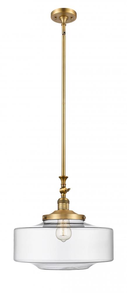 Bridgeton - 1 Light - 16 inch - Brushed Brass - Stem Hung - Adjustable Mini Pendant