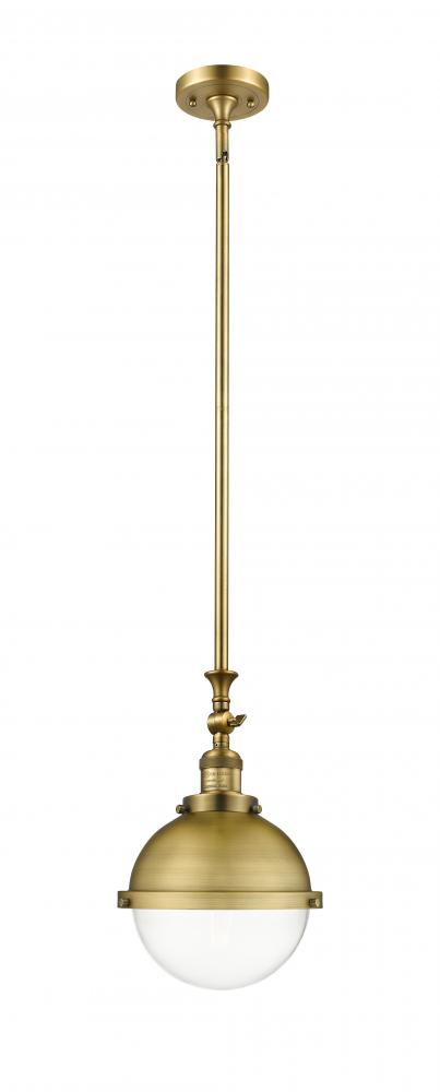 Hampden - 1 Light - 9 inch - Brushed Brass - Stem Hung - Adjustable Mini Pendant