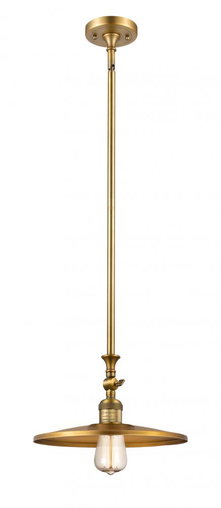 Appalachian - 1 Light - 12 inch - Brushed Brass - Stem Hung - Adjustable Mini Pendant