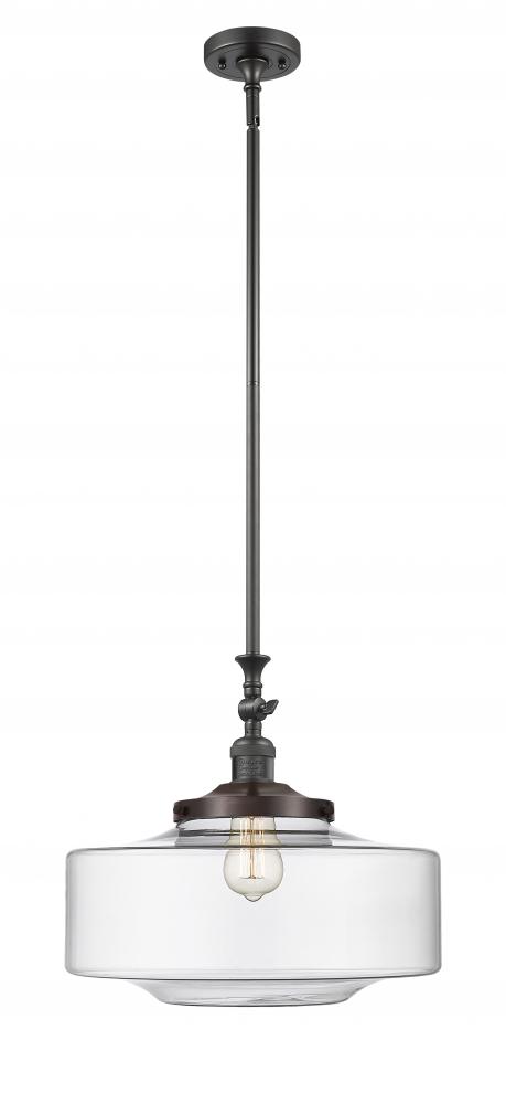 Bridgeton - 1 Light - 16 inch - Oil Rubbed Bronze - Stem Hung - Adjustable Mini Pendant