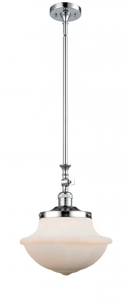 Oxford - 1 Light - 12 inch - Polished Chrome - Stem Hung - Adjustable Mini Pendant