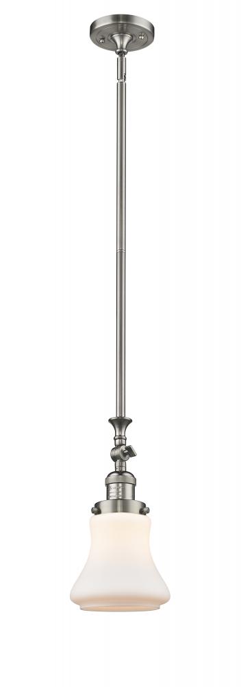 Bellmont - 1 Light - 6 inch - Brushed Satin Nickel - Stem Hung - Mini Pendant