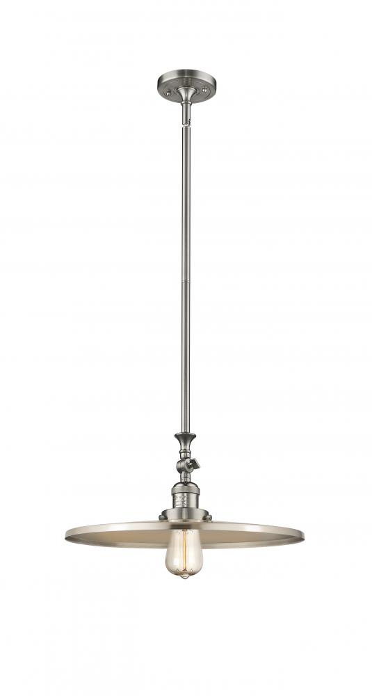 Appalachian - 1 Light - 16 inch - Brushed Satin Nickel - Stem Hung - Adjustable Mini Pendant