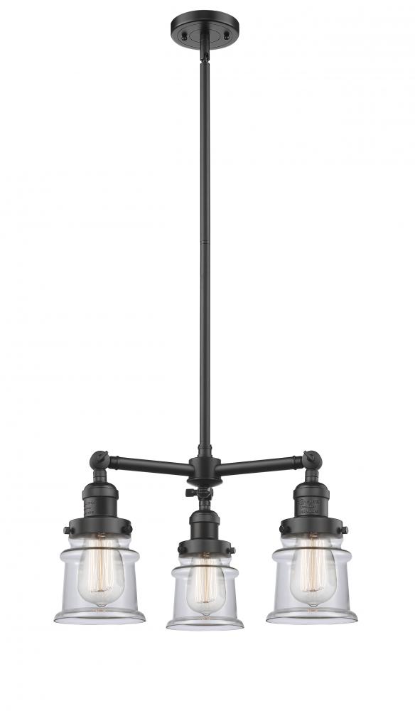 Canton - 3 Light - 18 inch - Oil Rubbed Bronze - Stem Hung - Chandelier