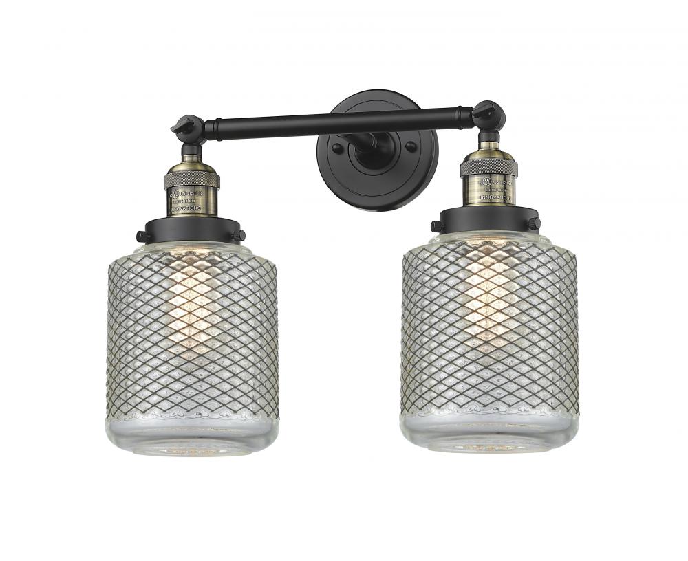 Stanton - 2 Light - 16 inch - Black Antique Brass - Adjustable Bath Vanity Light