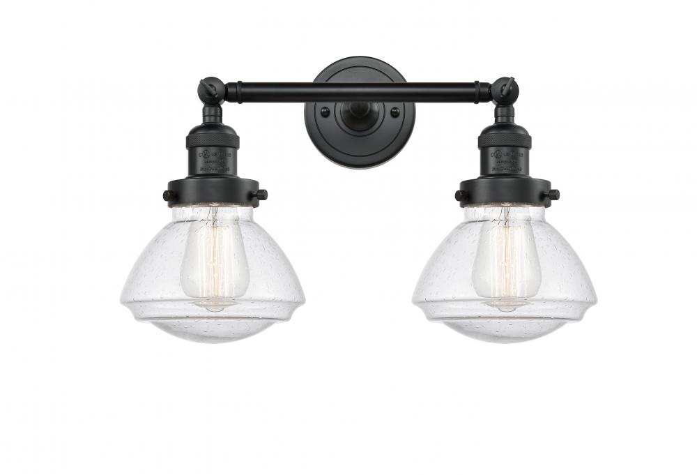 Olean - 2 Light - 17 inch - Matte Black - Adjustable Bath Vanity Light
