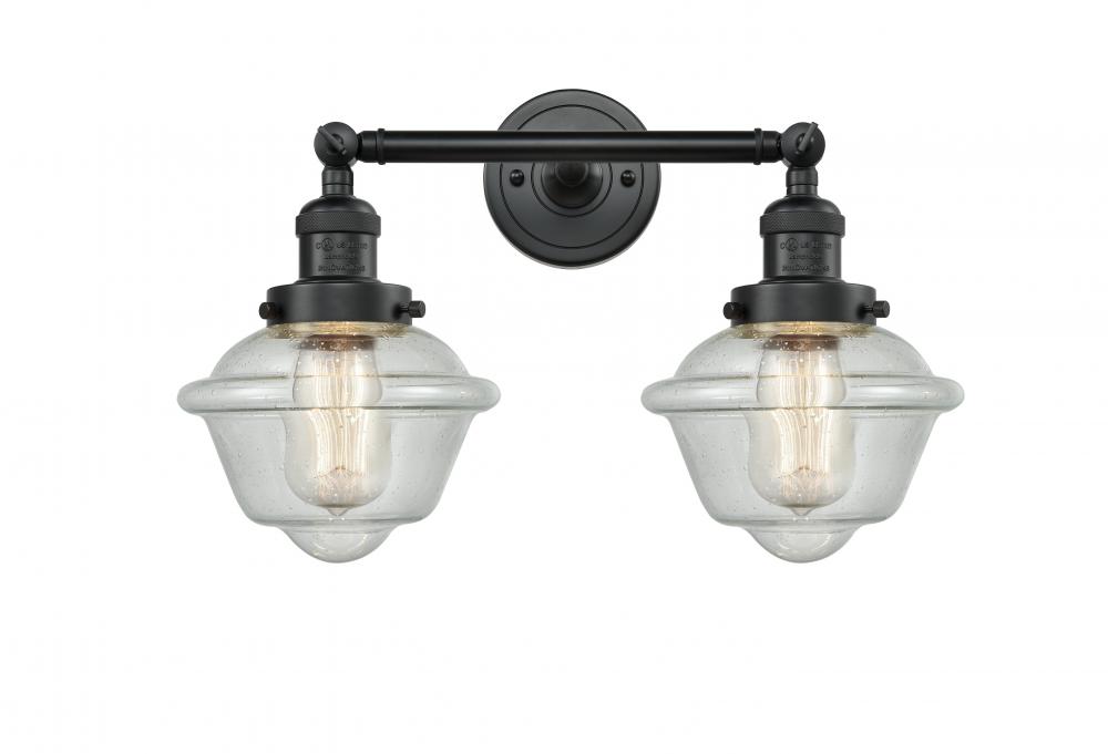 Oxford - 2 Light - 17 inch - Matte Black - Adjustable Bath Vanity Light