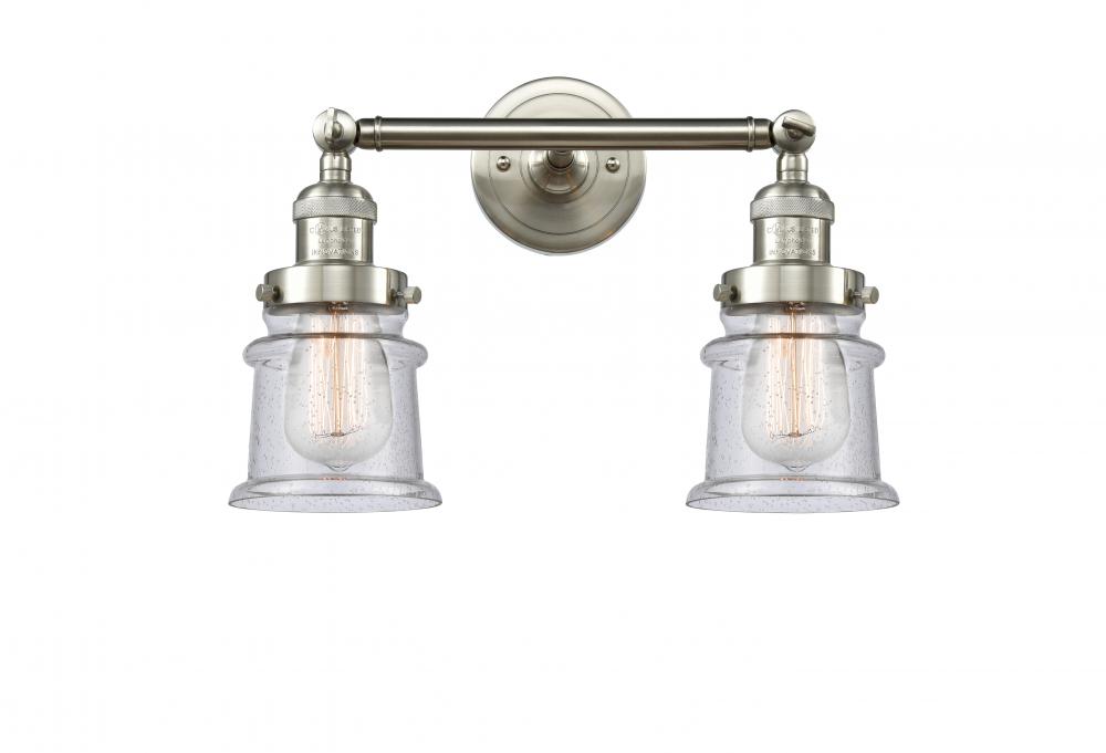Canton - 2 Light - 17 inch - Brushed Satin Nickel - Adjustable Bath Vanity Light