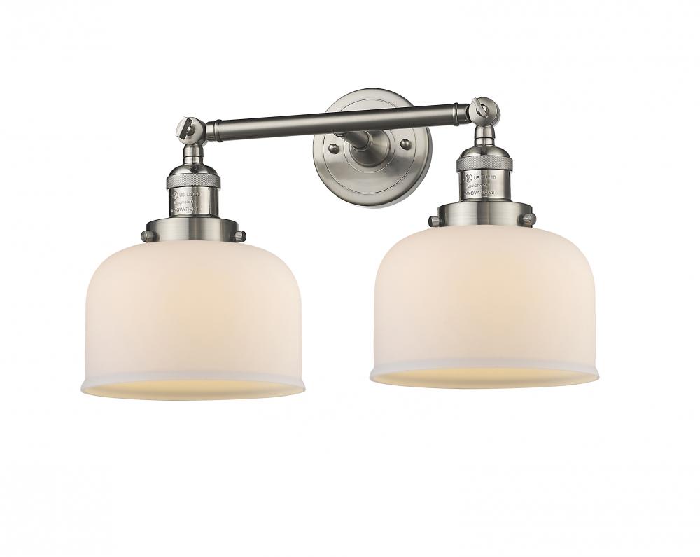 Bell - 2 Light - 19 inch - Brushed Satin Nickel - Adjustable Bath Vanity Light