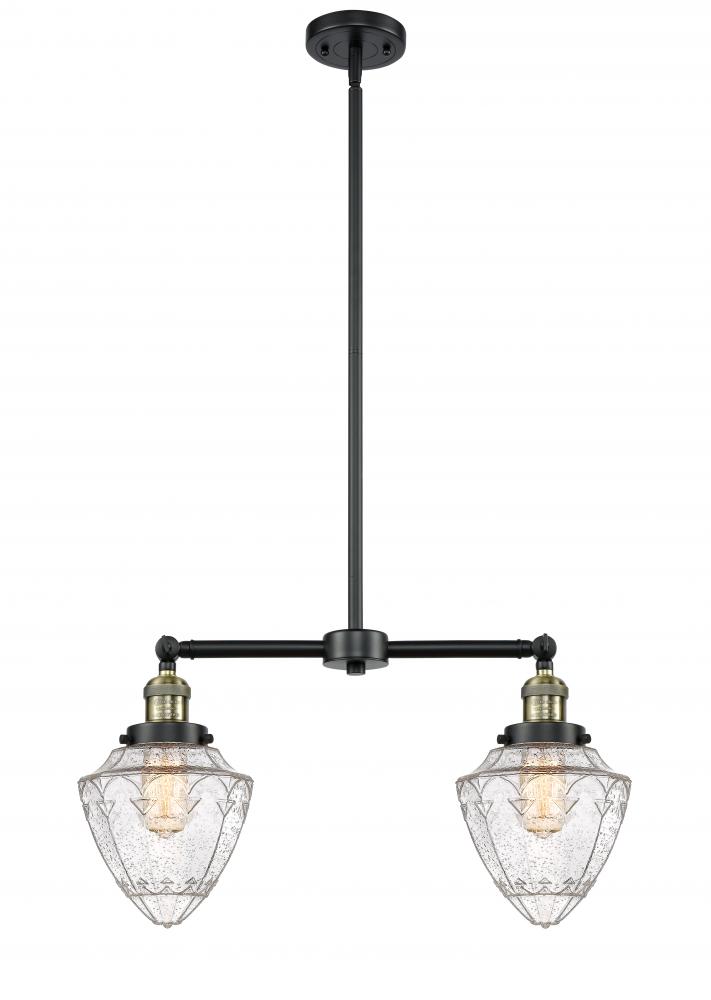 Bullet - 2 Light - 24 inch - Black Antique Brass - Stem Hung - Adjustable Island Light