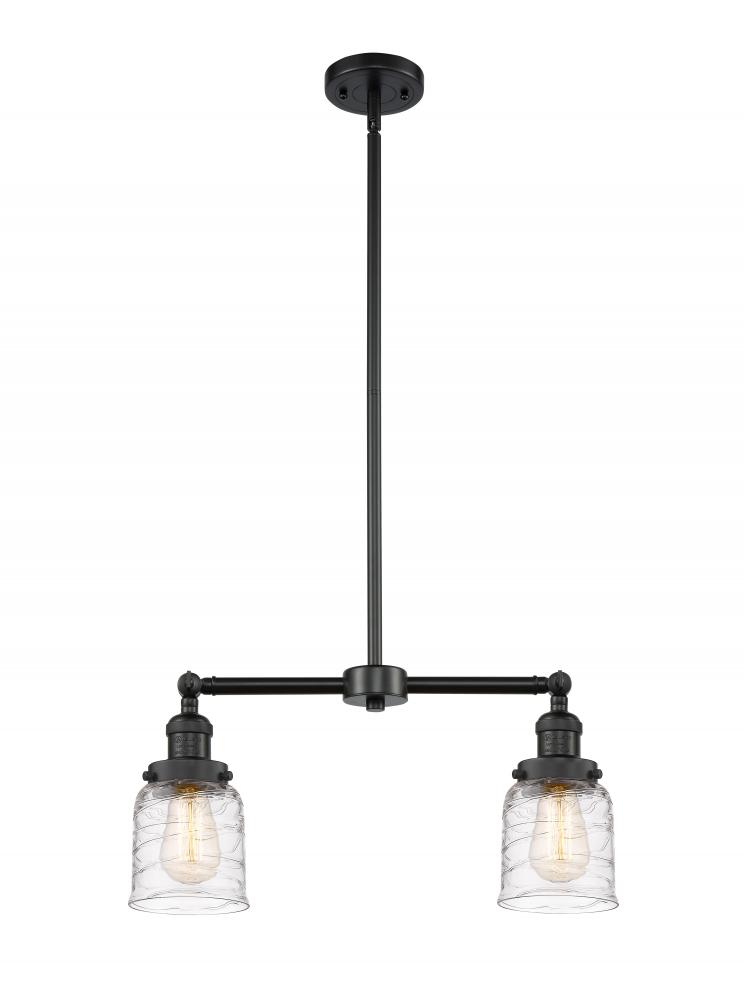 Bell - 2 Light - 21 inch - Matte Black - Stem Hung - Adjustable Island Light