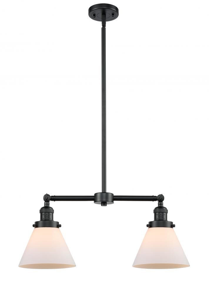 Cone - 2 Light - 21 inch - Oil Rubbed Bronze - Stem Hung - Adjustable Island Light