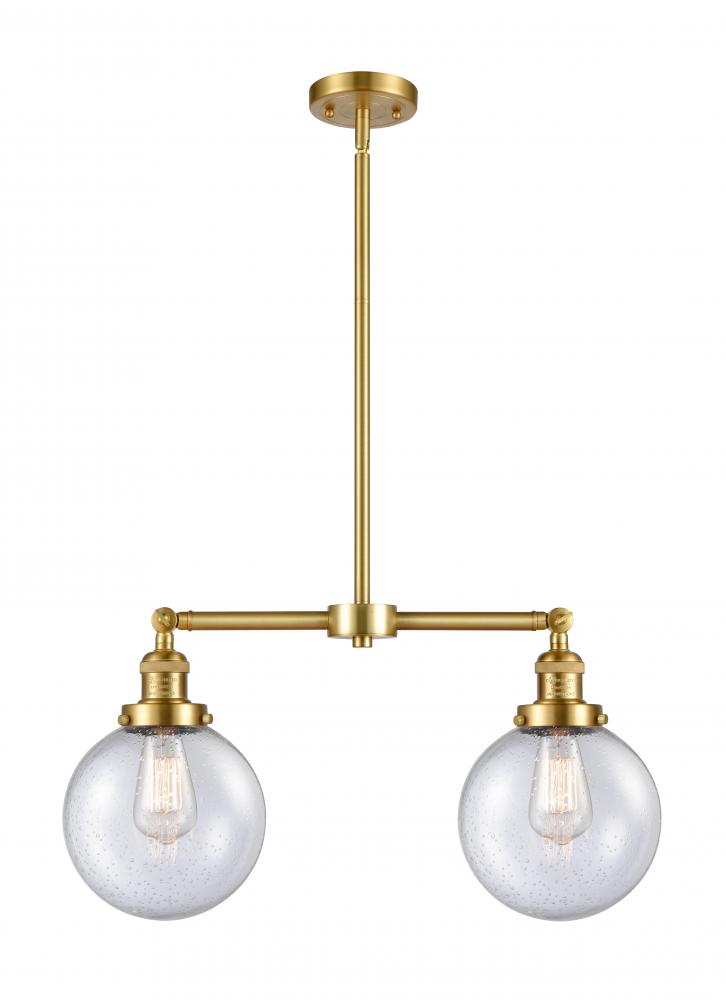 Beacon - 2 Light - 25 inch - Satin Gold - Stem Hung - Adjustable Island Light