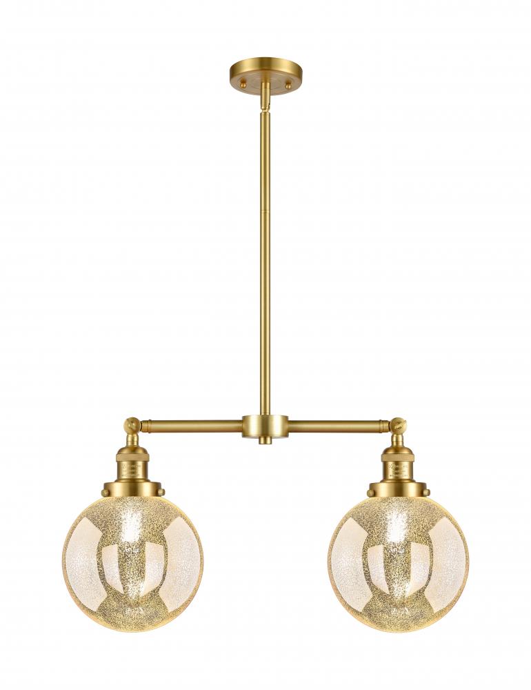 Beacon - 2 Light - 25 inch - Satin Gold - Stem Hung - Adjustable Island Light