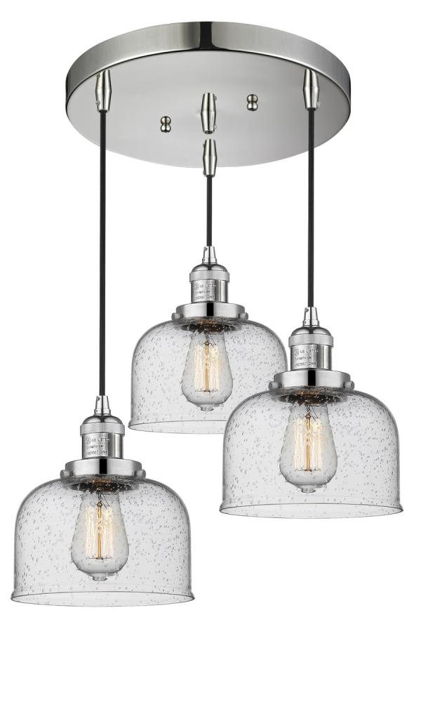Large Bell 3 Light Multi-Pendant