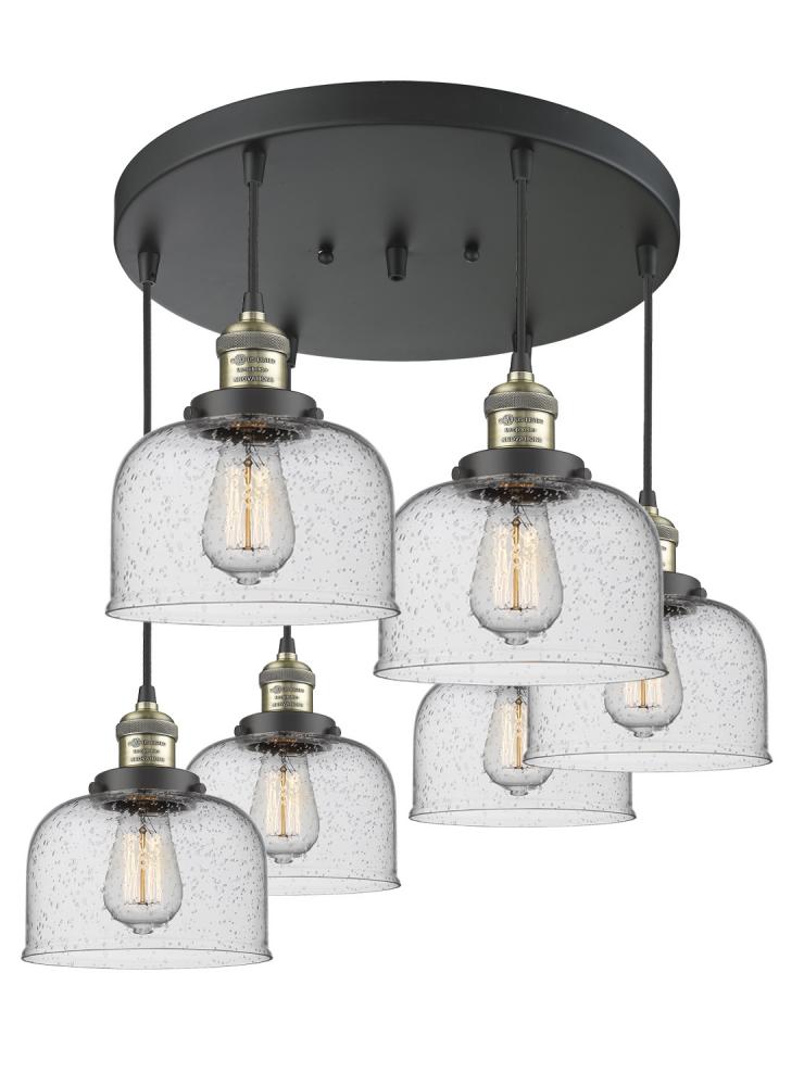 Large Bell 6 Light Multi-Pendant