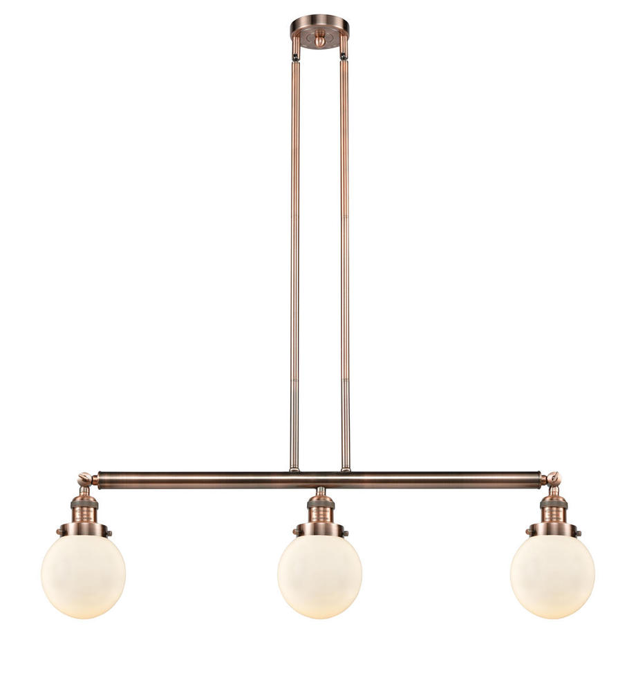 Beacon - 3 Light - 39 inch - Antique Copper - Stem Hung - Adjustable Island Light