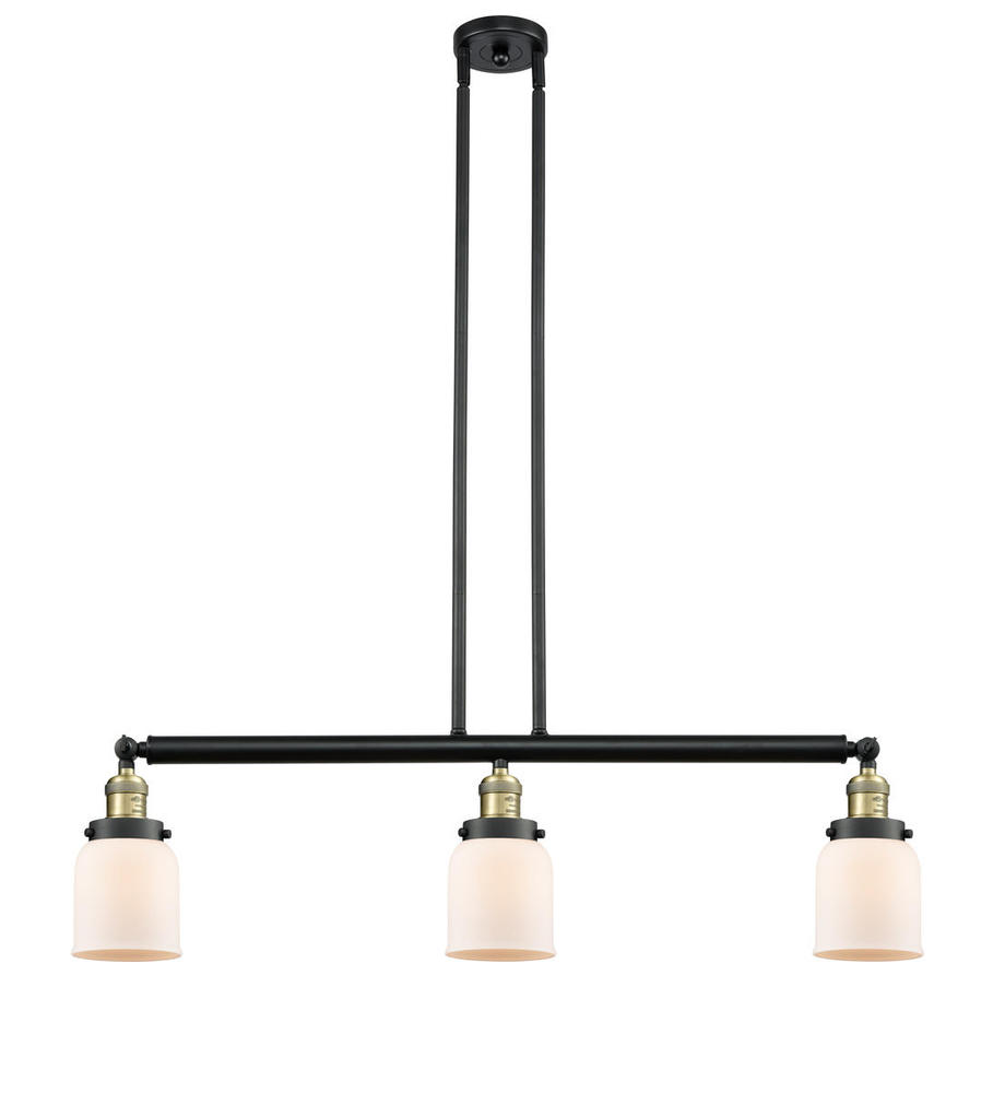 Bell - 3 Light - 38 inch - Black Antique Brass - Stem Hung - Adjustable Island Light