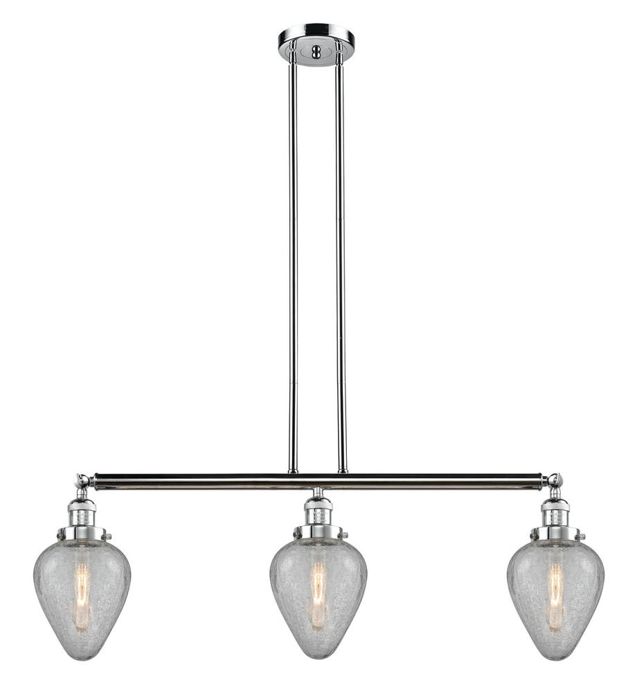 Geneseo - 3 Light - 38 inch - Polished Chrome - Stem Hung - Adjustable Island Light