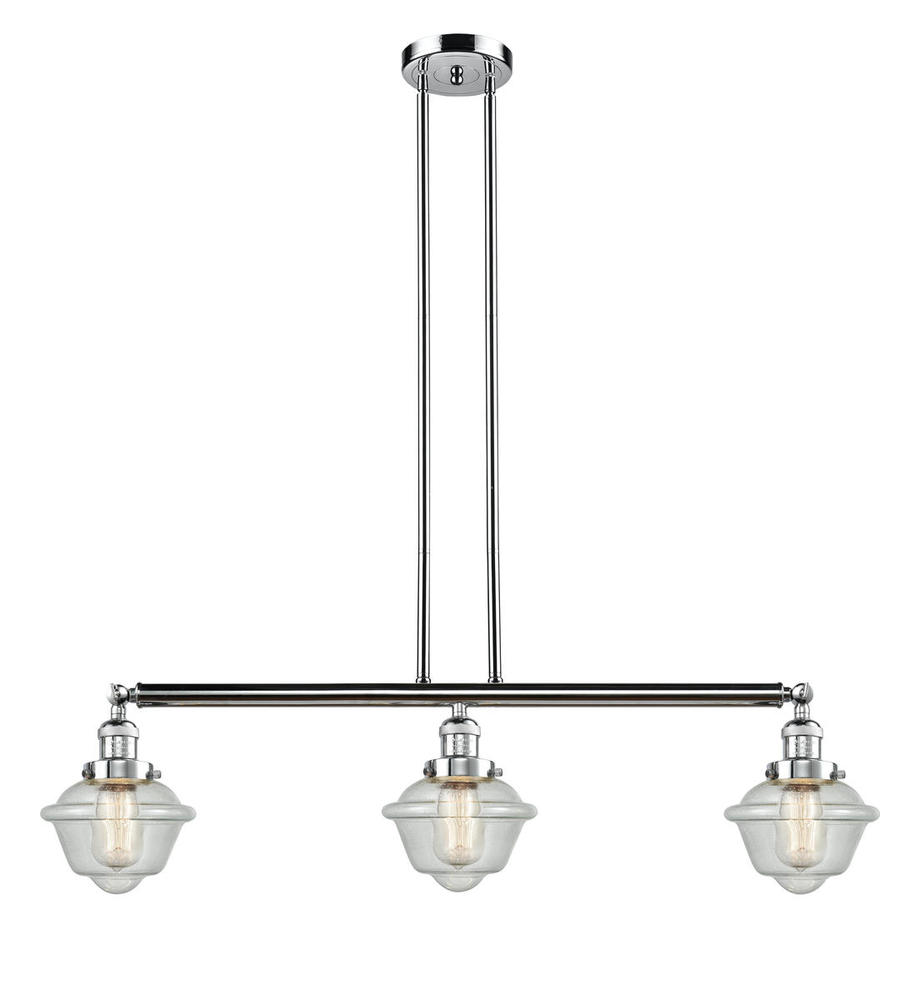 Oxford - 3 Light - 40 inch - Polished Chrome - Stem Hung - Adjustable Island Light