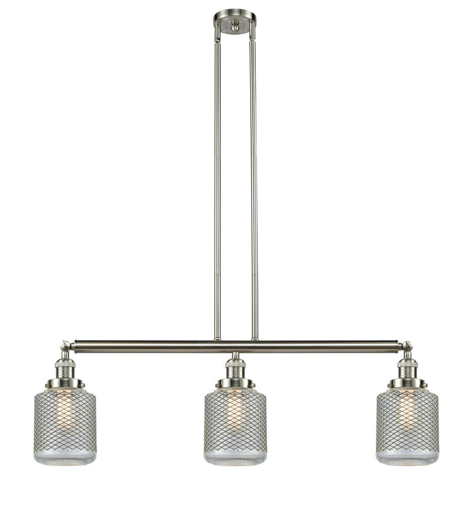 Stanton - 3 Light - 39 inch - Brushed Satin Nickel - Stem Hung - Adjustable Island Light