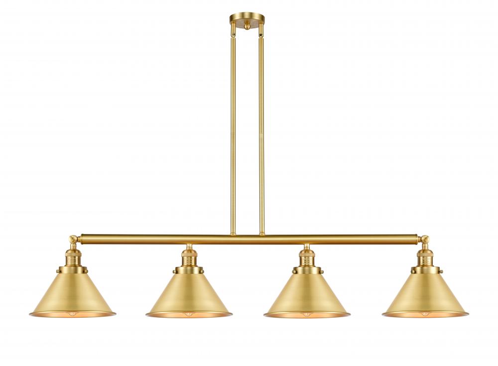 Briarcliff - 4 Light - 55 inch - Satin Gold - Stem Hung - Adjustable Island Light