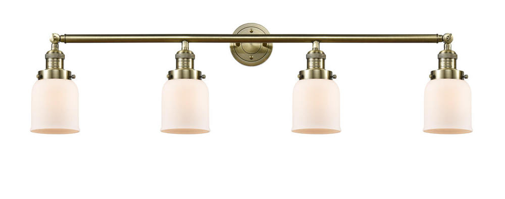 Bell - 4 Light - 42 inch - Antique Brass - Adjustable Bath Vanity Light