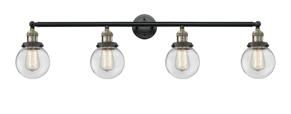 Beacon - 4 Light - 42 inch - Black Antique Brass - Adjustable Bath Vanity Light