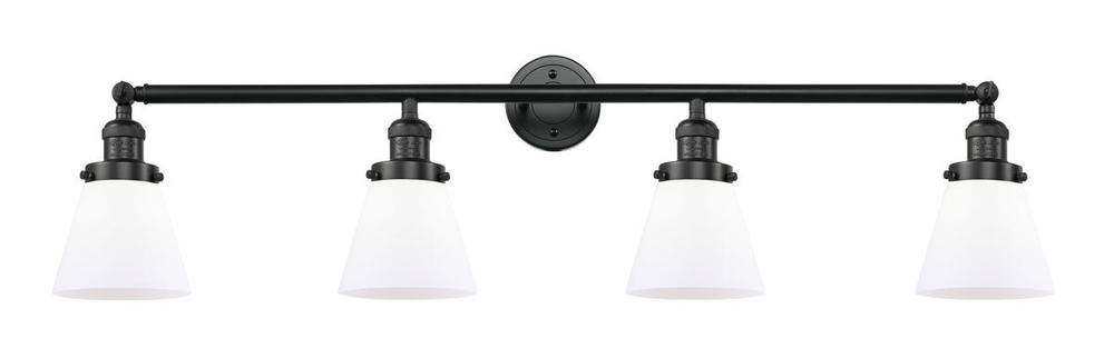 Cone - 4 Light - 42 inch - Matte Black - Adjustable Bath Vanity Light