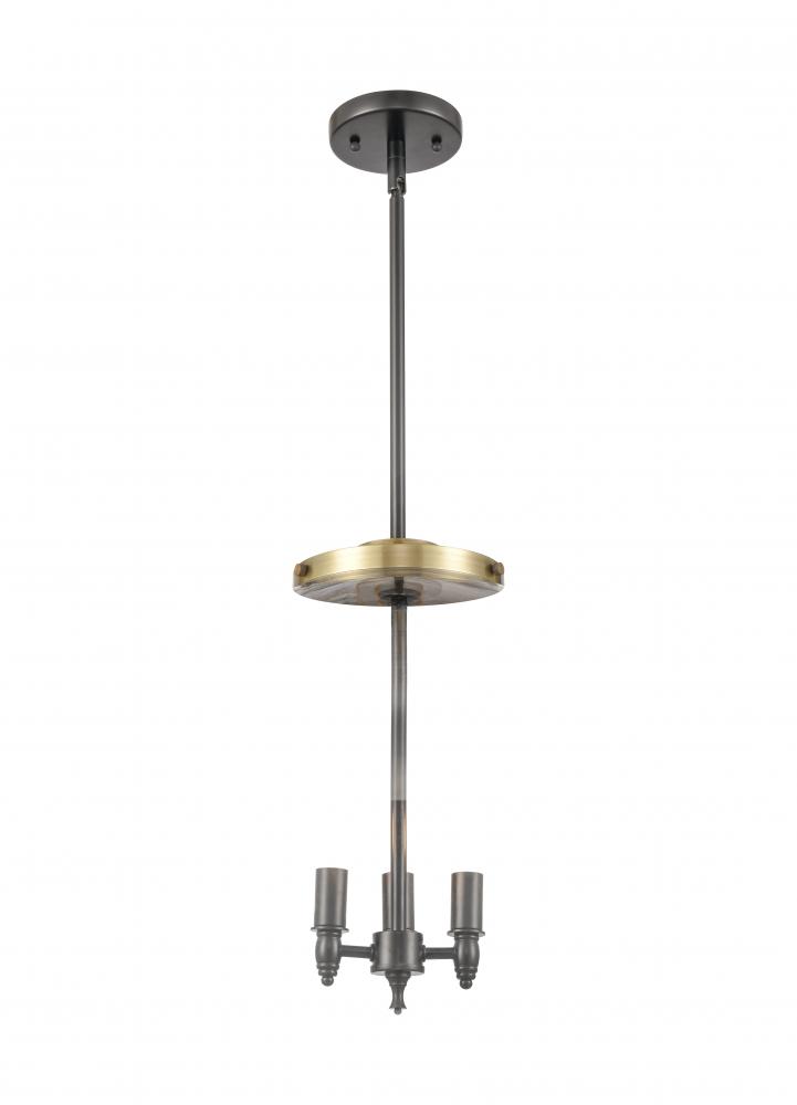 Lake Placid - 3 Light - 16 inch - Black Antique Brass - Pendant