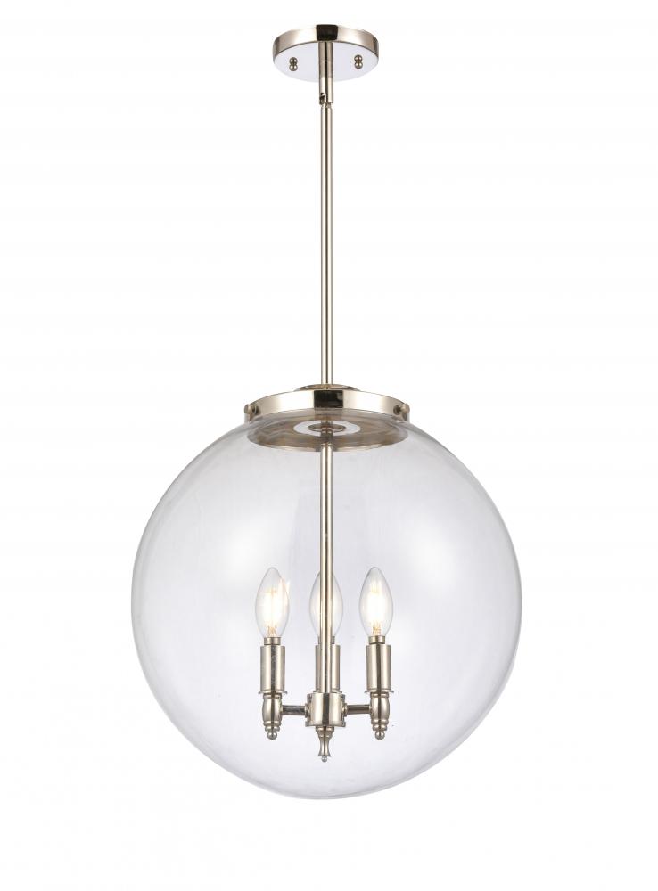 Beacon - 3 Light - 16 inch - Polished Nickel - Cord hung - Pendant