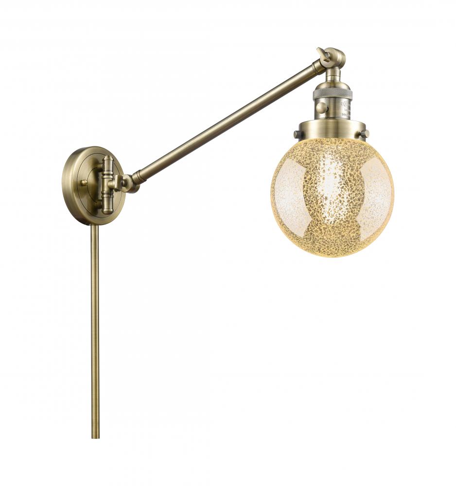 Beacon - 1 Light - 6 inch - Antique Brass -Adjustable Swing Arm