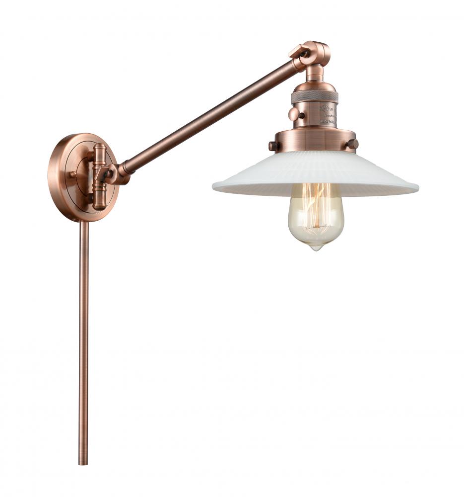 Halophane - 1 Light - 9 inch - Antique Copper - Swing Arm